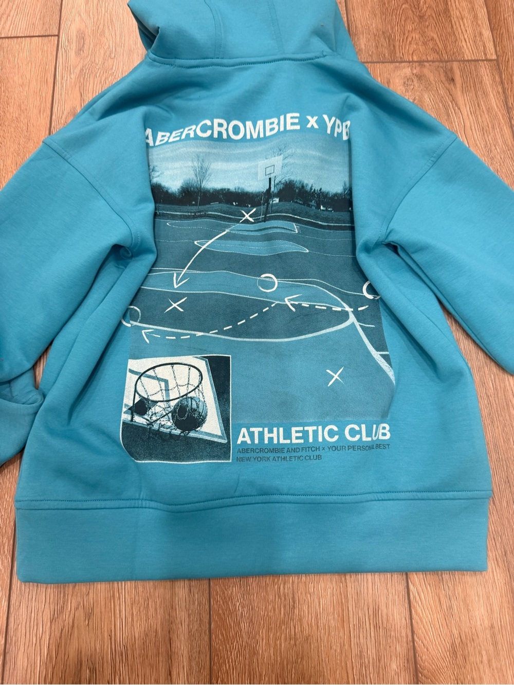 Abercrombie & Fitch Teal Graphic Athletic Club Hoodie